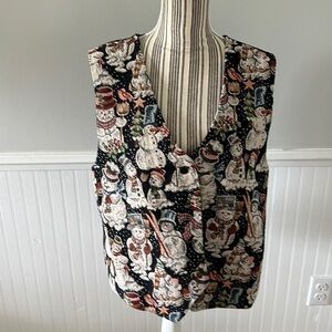 Vintage Bedford Fair Snowman Vest XLarge